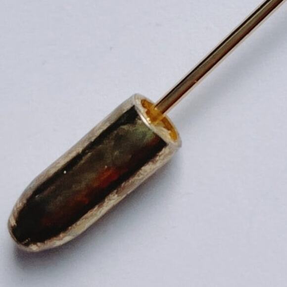 VTG 60s Cloisonne Butterfly Floral Stick Pin Enamel Jewelry Gold Tone Brooch - Picture 10 of 11